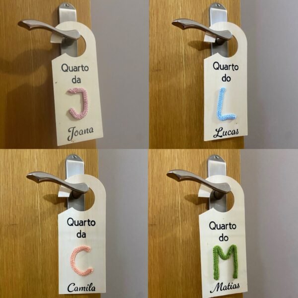 Placa para quarto de criança