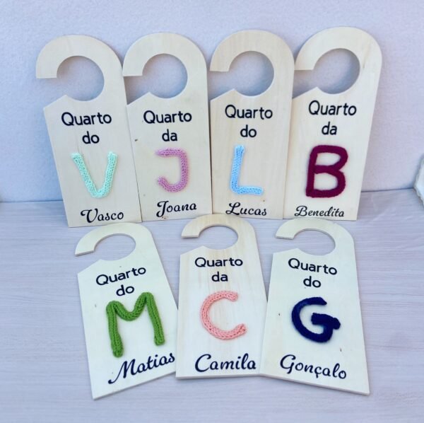 Placa para quarto de criança
